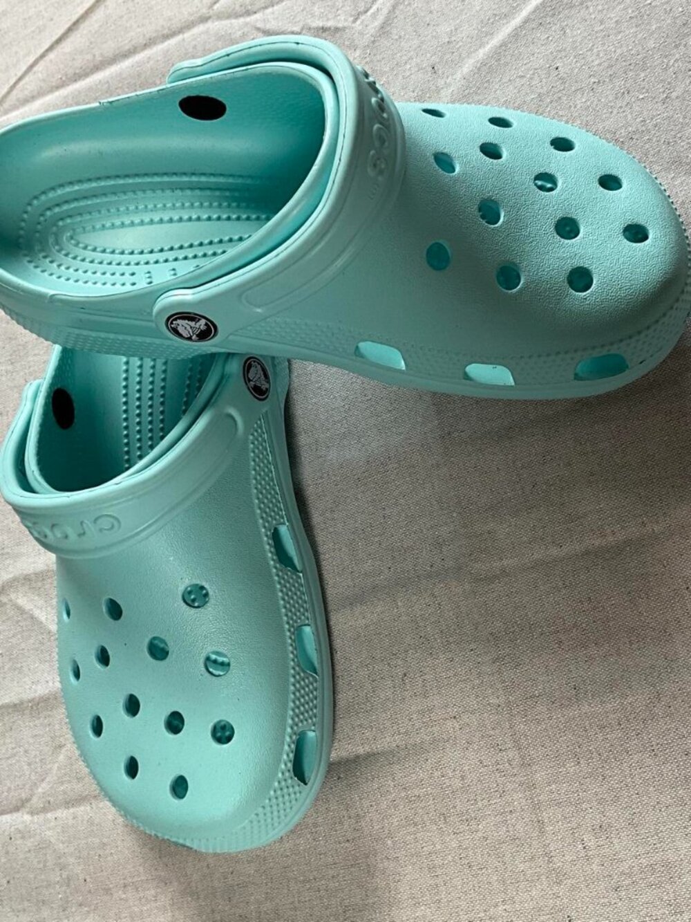Unisex Crocs Turquoise Slip On Classic Clogs Comfort Shoes (M5 W7)